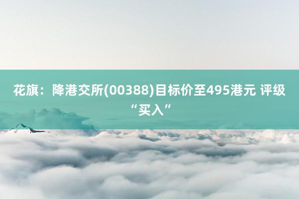 花旗：降港交所(00388)目标价至495港元 评级“买入”