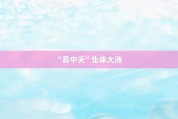 “易中天”集体大涨