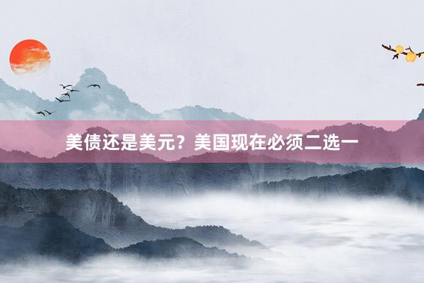 美债还是美元？美国现在必须二选一