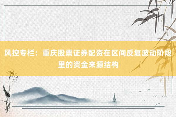 风控专栏：重庆股票证券配资在区间反复波动阶段里的资金来源结构
