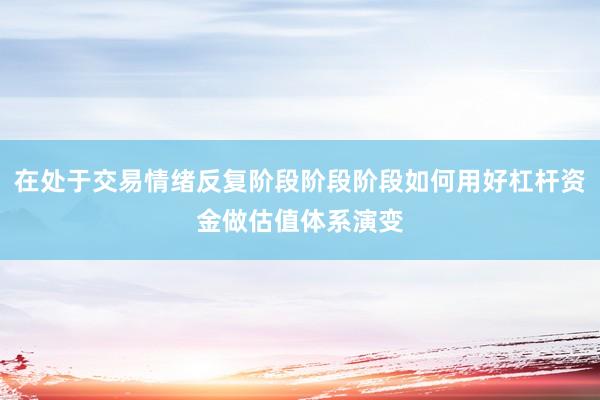 在处于交易情绪反复阶段阶段阶段如何用好杠杆资金做估值体系演变