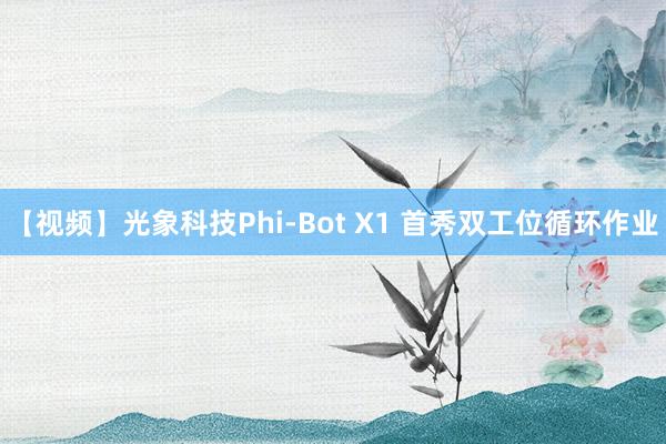 【视频】光象科技Phi-Bot X1 首秀双工位循环作业