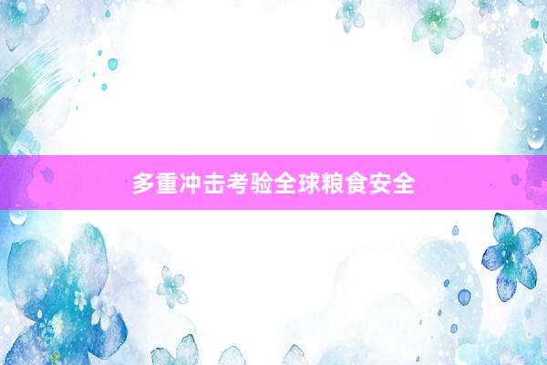 多重冲击考验全球粮食安全