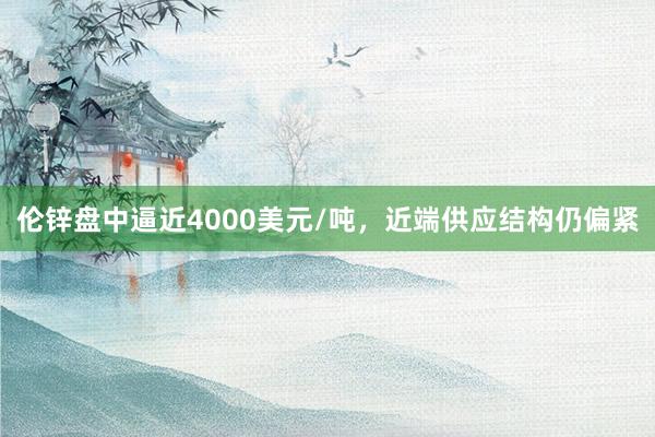 伦锌盘中逼近4000美元/吨，近端供应结构仍偏紧