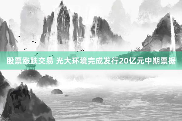股票涨跌交易 光大环境完成发行20亿元中期票据