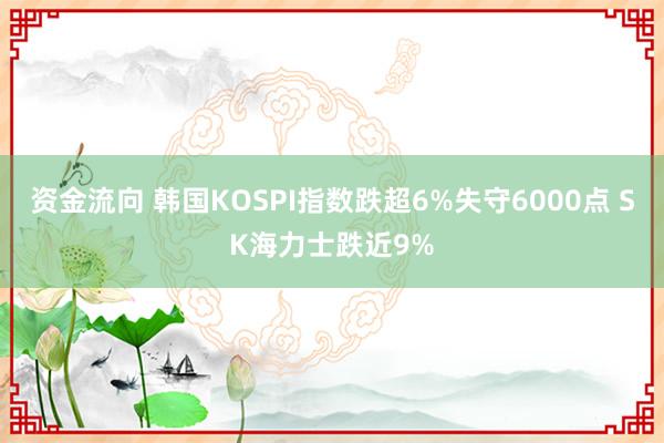 资金流向 韩国KOSPI指数跌超6%失守6000点 SK海力士跌近9%
